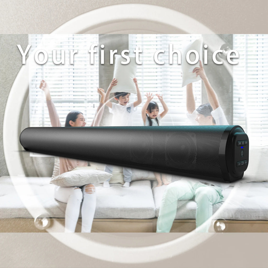 TV Car Sound Bar – Wired & Wireless Bluetooth Home Surround SoundBar for PC, Theater, TV, and Computer