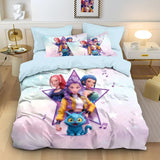 3pcs K-Pop Bedding Set Demon Hunters Colorful Print Polyester Duvet Cover with Pillowcases thumbnail 13