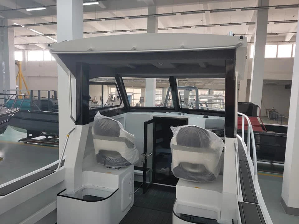 22ft High-Speed Aluminum Fishing Boat with Outboard Engine | Sport Yacht Cabin Cruiser