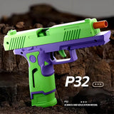 P32 Automatic Shell Ejection Toy Pistol with Soft Bullets – Kids Military Style Play Gun thumbnail 2