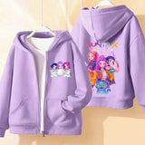 Movie Kpop Demon Hunters Zipper Hoodie for Kids – Unisex Sweatshirt for Girls & Boys thumbnail 1