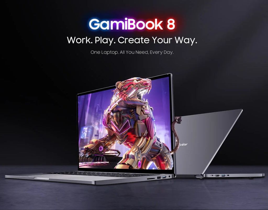 Blackview GamiBook 8 Laptop 16" AMD Ryzen 7 7735HS 16GB DDR5 512GB SSD Windows 11 Pro Wi-Fi 6