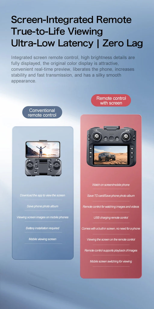 GT8 8K Professional HD Drone with Dual Cameras, 4.3” Screen Remote, Brushless Motor & Obstacle Avoidance – Foldable Quadcopter