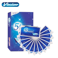 VACLAV 5D Teeth Whitening Strips Kit – 7/14/21/28 Pairs – Home Use Whitening for Coffee & Smoking Stains