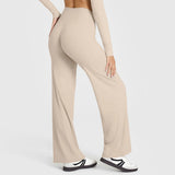 Women’s Flared Yoga Leggings – High-Waist Seamless Wide-Leg Fitness Pants thumbnail 29