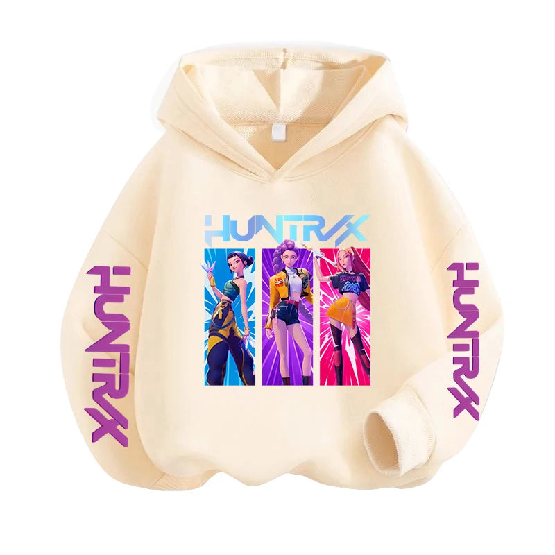 2026 Kids Kpop Demon Hunters Hoodie – Cute Tiger Harajuku Sweatshirt for Boys & Girls