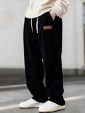 Men’s Corduroy Casual Pants Loose Fit Baggy Streetwear Trousers with Drawstring thumbnail 8