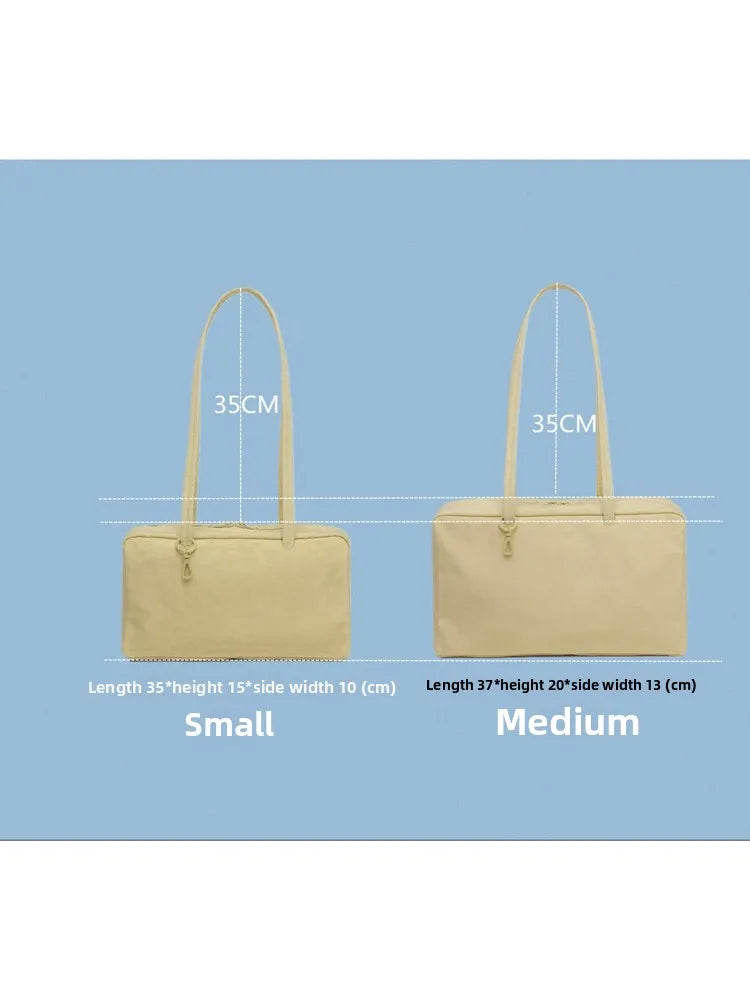 Large Capacity Square Shoulder Bag – Casual Canvas Bowler Handbag for Everyday Use