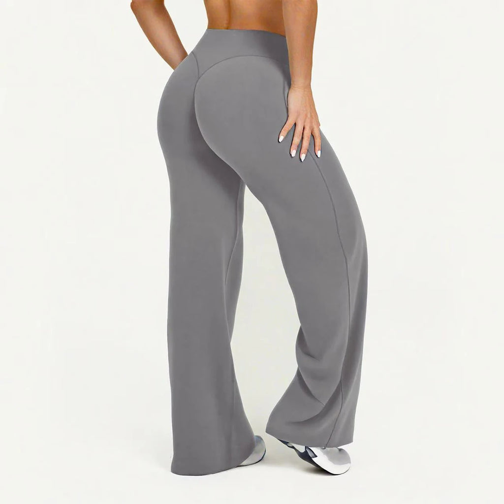 Women’s Flared Yoga Leggings – High-Waist Seamless Wide-Leg Fitness Pants