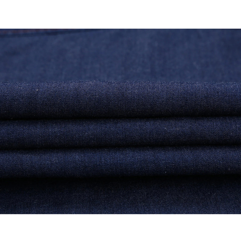 Men’s Autumn Cotton-Blend Denim Shirt – Casual Long Sleeve Button-Up with Single Pocket