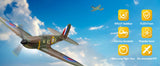 Volantex Spitfire RC Fighter Plane 400mm EPP Warbird – 4CH 2.4GHz RTF with XPilot Stabilization & One-Key Aerobatics thumbnail 19