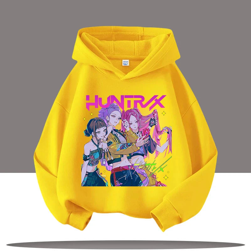 K-pop Demon Hunters Hoodie for Kids – Boys & Girls Fashion Pullover with Saja Print
