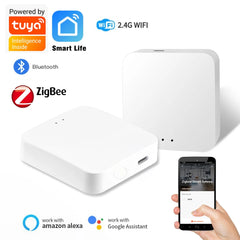 Tuya Wireless Smart Multi-Mode Gateway Hub – Bluetooth & ZigBee Mesh, Smart Life App, Alexa & Google Home Compatible