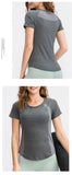 Women’s Breathable Quick-Dry Yoga Top – Short Sleeve Fitness & Workout T-Shirt thumbnail 18