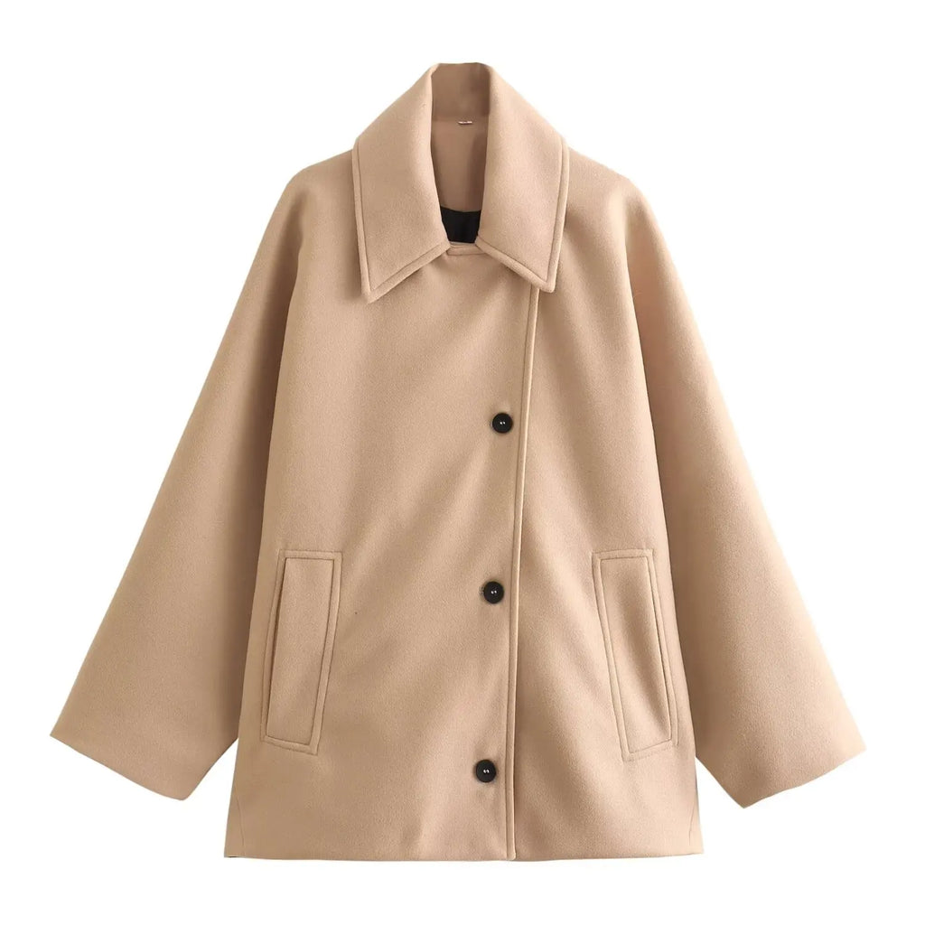 MUJER Oversize Long Jacket for Women – Autumn/Winter Trench Coat Bomber Style