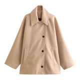 MUJER Oversize Long Jacket for Women – Autumn/Winter Trench Coat Bomber Style thumbnail 17