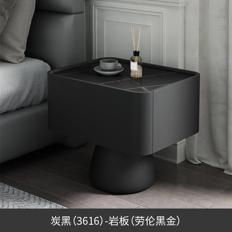 Space-Saving Vintage Bedside Table – Minimalist Luxury Wooden Nightstand