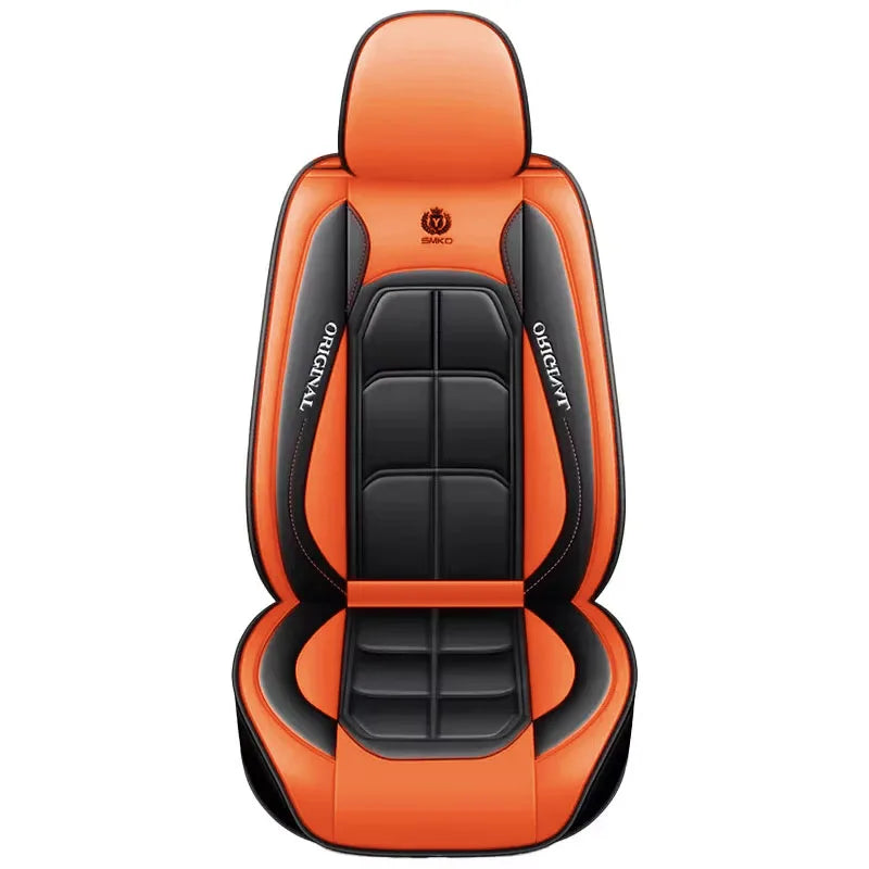 Full Leather Car Seat Cushion – All Season Universal Driver & Passenger Seat Cover Pad | 1pc or 2pcs