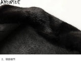 Men’s Winter Sheep Shearing Wool Jacket with Mink Fur Collar – Mid-Length Casual Coat thumbnail 17