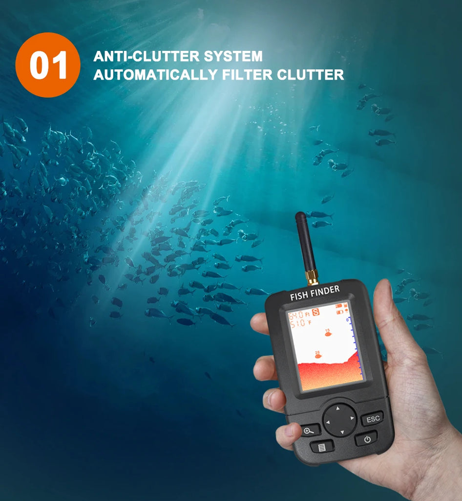 FindFish Portable Wireless Fish Finder XJ01 – Sonar Echo Sounder for Fishing