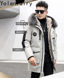 Real Mink Fur Inner Coat Men 90% Down 10% Feather Winter Mid-Length Jacket with Hood and Fox Fur Collar thumbnail 12