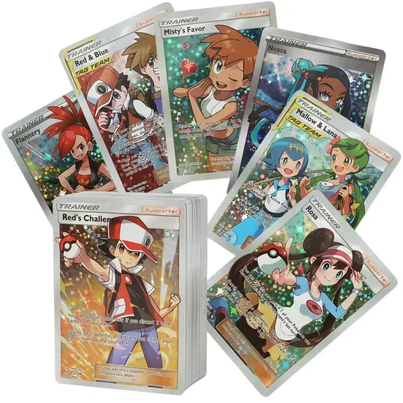 Pokemon Collection Cards Edition – Charizard & Pikachu Flash Cards Game PTCG Hobby Set