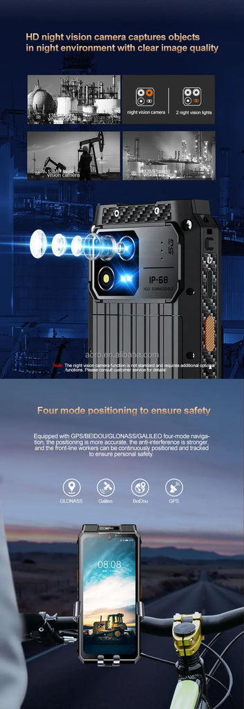 AORO M8 5G Rugged Smartphone with Thermal Imaging & Walkie Talkie – IP68 Waterproof, FHD+ Display, Android 13
