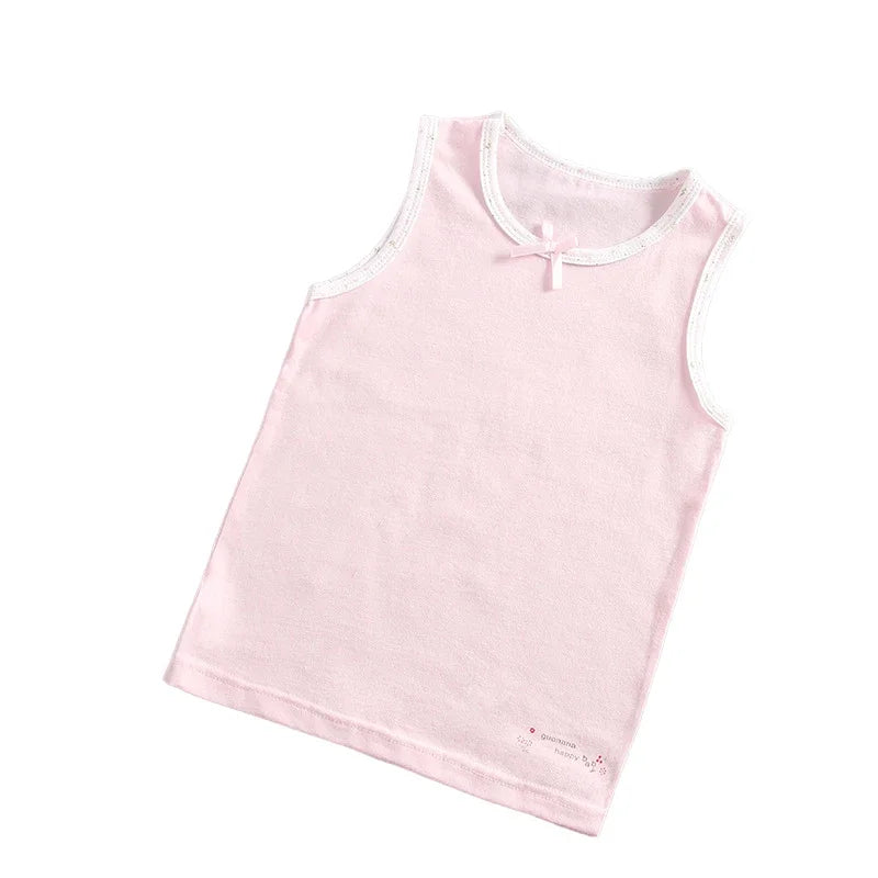 Girls’ Summer Tank Tops – Cartoon Cotton Camisoles, Ages 3-8