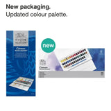 Winsor & Newton Cotman Watercolor Paint Set Studio 45 Half Pans with Brush and Palette Portable Artist Kit thumbnail 2