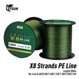 LEYDUN 500m 8-Strand Braided PE Fishing Line – Ultra Strong, Smooth & Durable Multifilament Line thumbnail 1