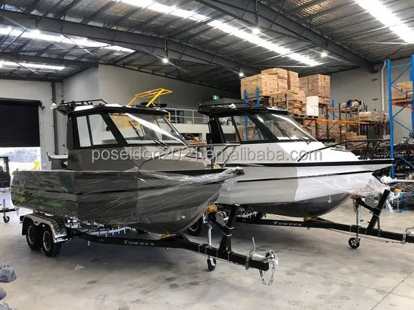 22ft High-Speed Aluminum Fishing Boat with Outboard Engine | Sport Yacht Cabin Cruiser
