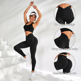Women’s High-Waist Seamless Yoga Leggings – V-Waist Peach Butt Lifting Fitness Pants thumbnail 8
