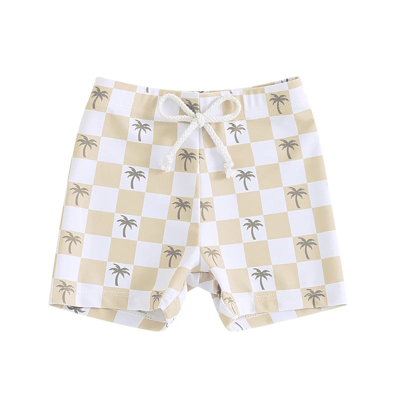 Blotona Boys Swim Trunks – Dinosaur, Plaid & Turtle Print Toddler Board Shorts