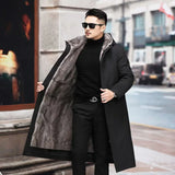 Men’s Detachable Fur One-Piece Winter Coat – Thick Faux Mink Fur Lined thumbnail 24