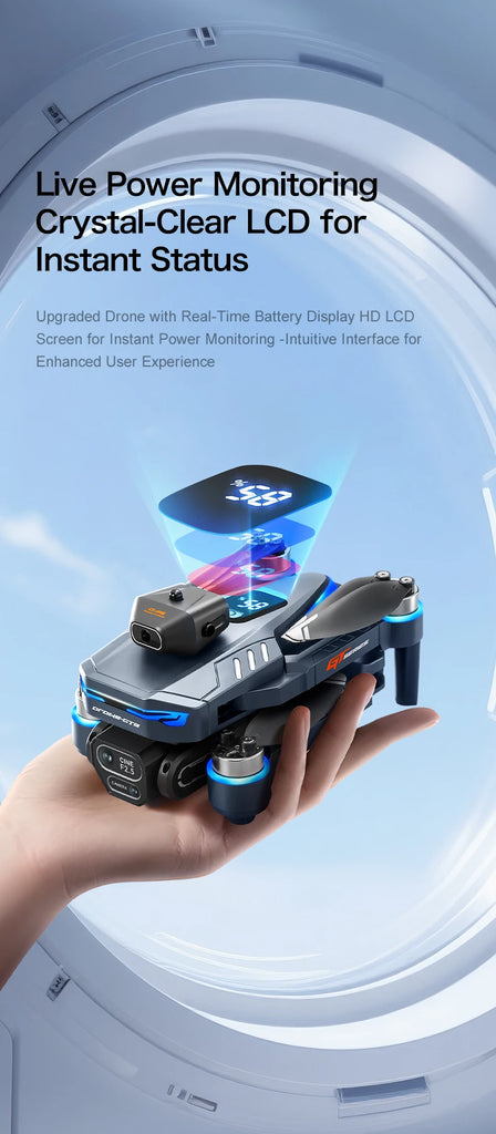 GT8 8K Professional HD Drone with Dual Cameras, 4.3” Screen Remote, Brushless Motor & Obstacle Avoidance – Foldable Quadcopter
