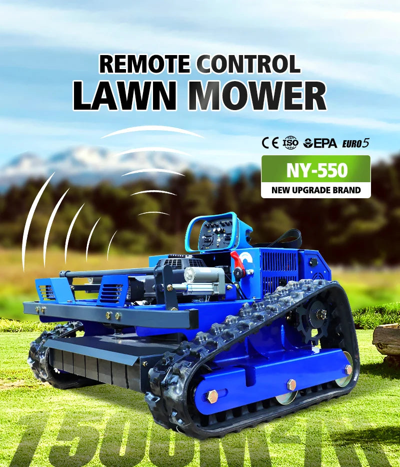 Customised Remote-Controlled All-Terrain Lawn Mower Robot – Self-Propelled Zero-Turn Petrol Mower