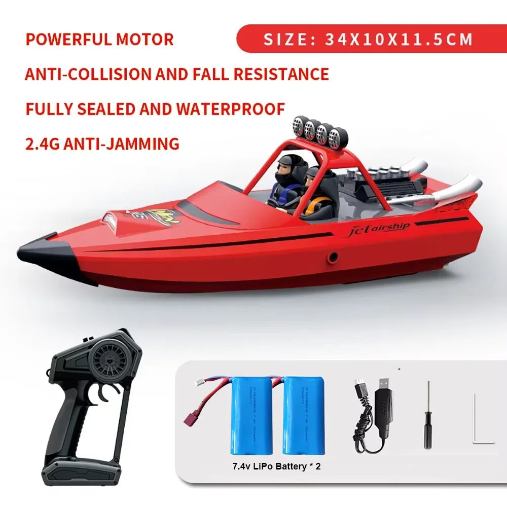 TY725 RC Turbojet High-Speed Remote Control Boat – Adult & Kids Electric Jet Boat Toy with Low Battery Alarm