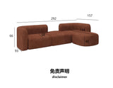 European Minimalist Luxury Living Room Sofa - Comfortable L-Shaped Velvet Sectional for Small Apartments thumbnail 20