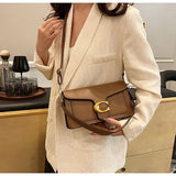 Women’s High-End Pure Color Square Shoulder Bag – Multi-Layer Minimalist Commuter Handbag thumbnail 23