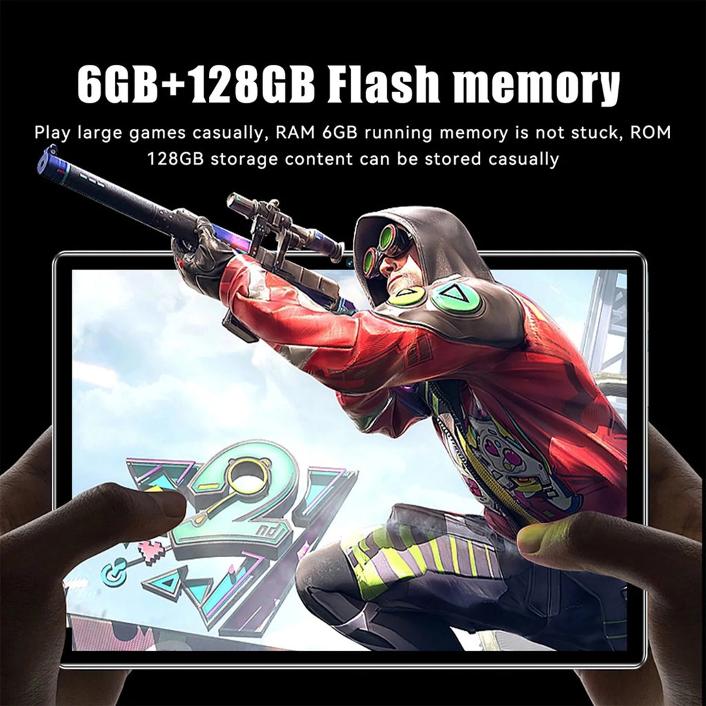 BDF H39 10.1 Inch 5G Android 13 Tablet – Octa Core, 6GB RAM, 128GB ROM, 4G Dual SIM, Dual WiFi, 6000mAh Battery