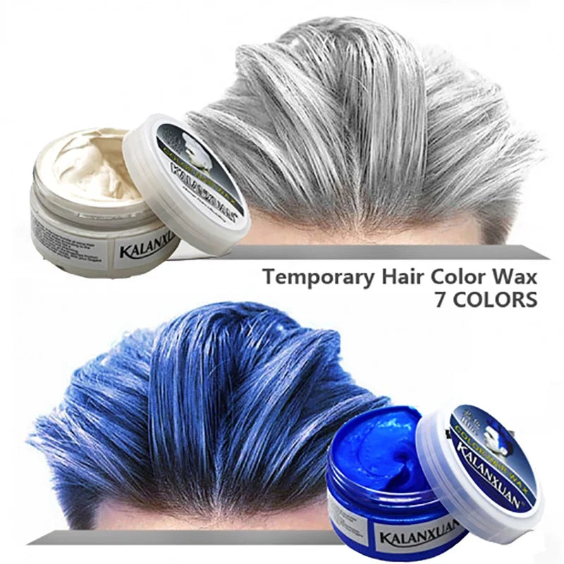 Hair Wax Dye – 9 Colors Temporary Styling Paste for Men & Women