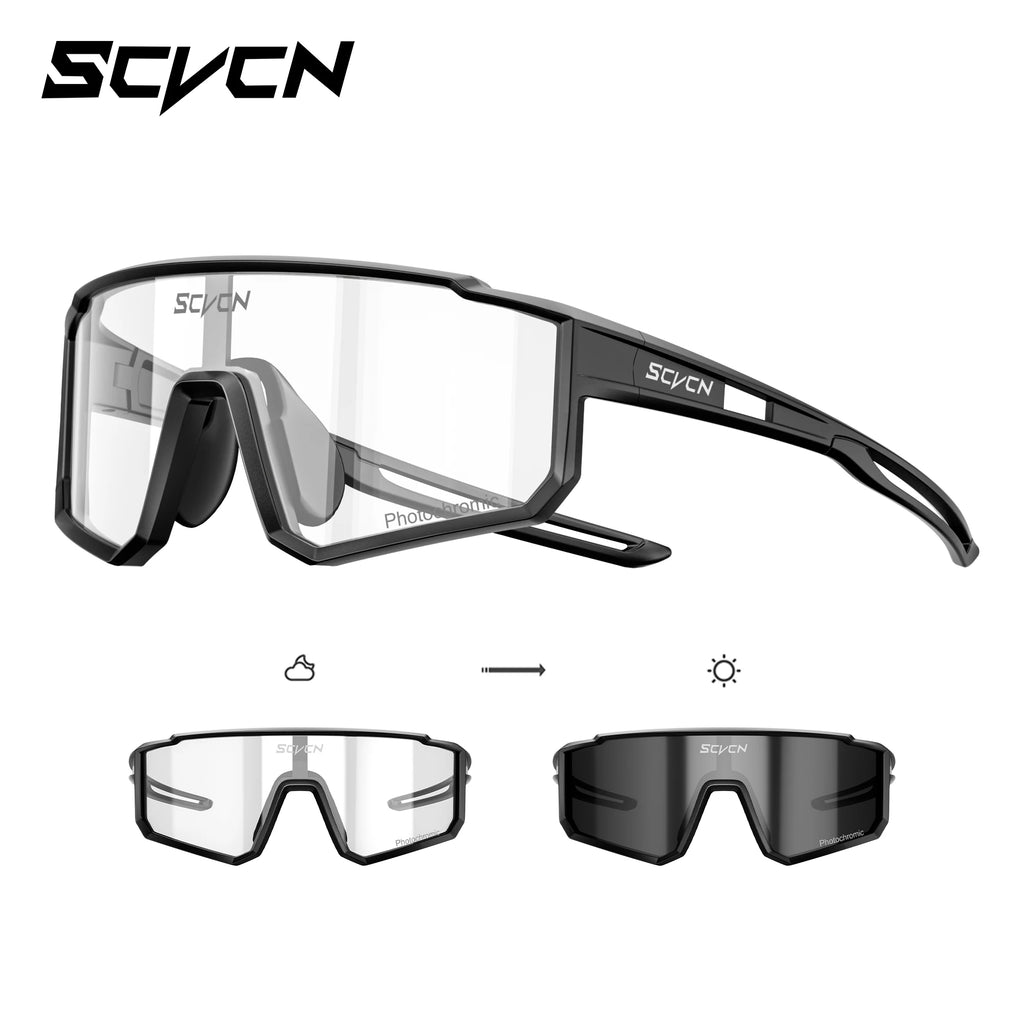 SCVCN Kids Photochromic Cycling Sunglasses UV400 TR90 Lightweight Sports Glasses for Boys and Girls Age 6–14