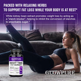 Powerful Natural Night Time Fat Burning & Cellulite Support Pills – Metabolism Booster Detox Supplement for Lean Physique thumbnail 2