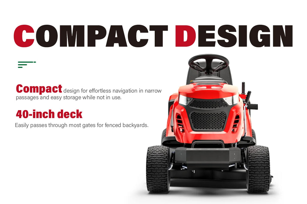 Customized 40″ Riding Lawn Mower Tractor – Quiet, Smooth Ride, Low-Maintenance Petrol Garden Mower
