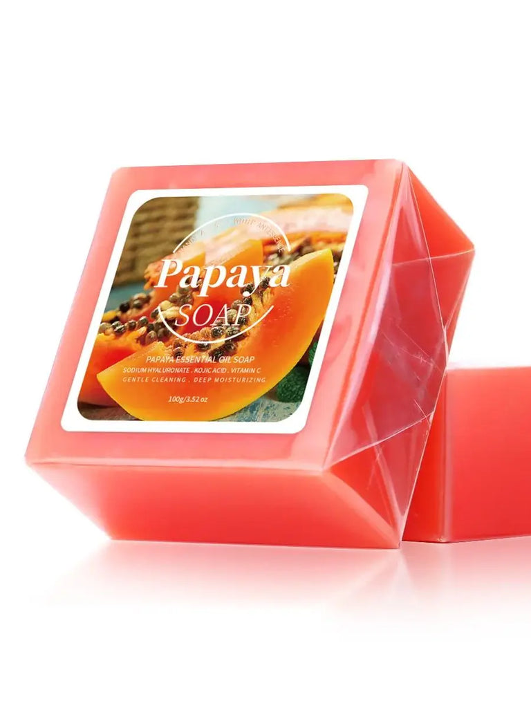 100g B+ Papaya Extract Nourishing Handmade Soap – Deep Cleansing Hydrating Bar with Coconut & Goat Milk