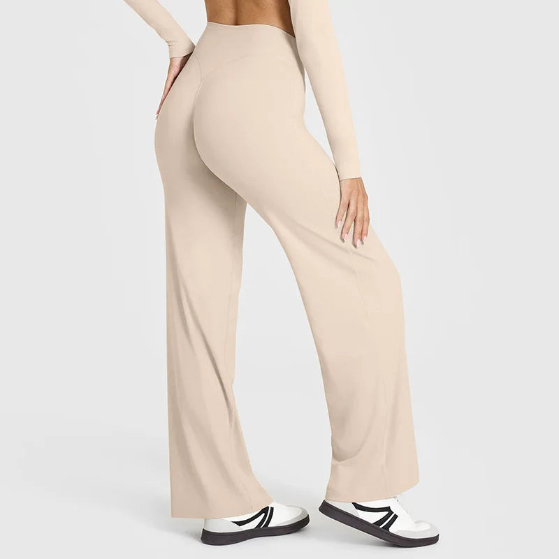 Straight Leg Ultra-Soft Butter Fabric Yoga Pants for Women – Mid-Waist Sports Leggings