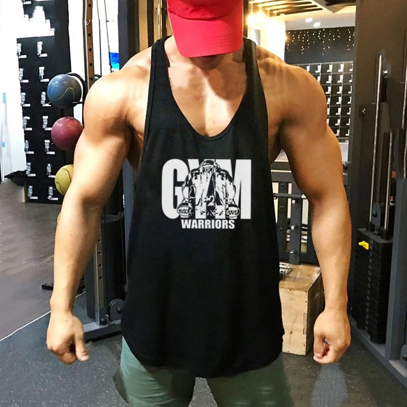 Men’s Mesh Fitness Stringer Tank Top – Sleeveless Gym & Workout Vest