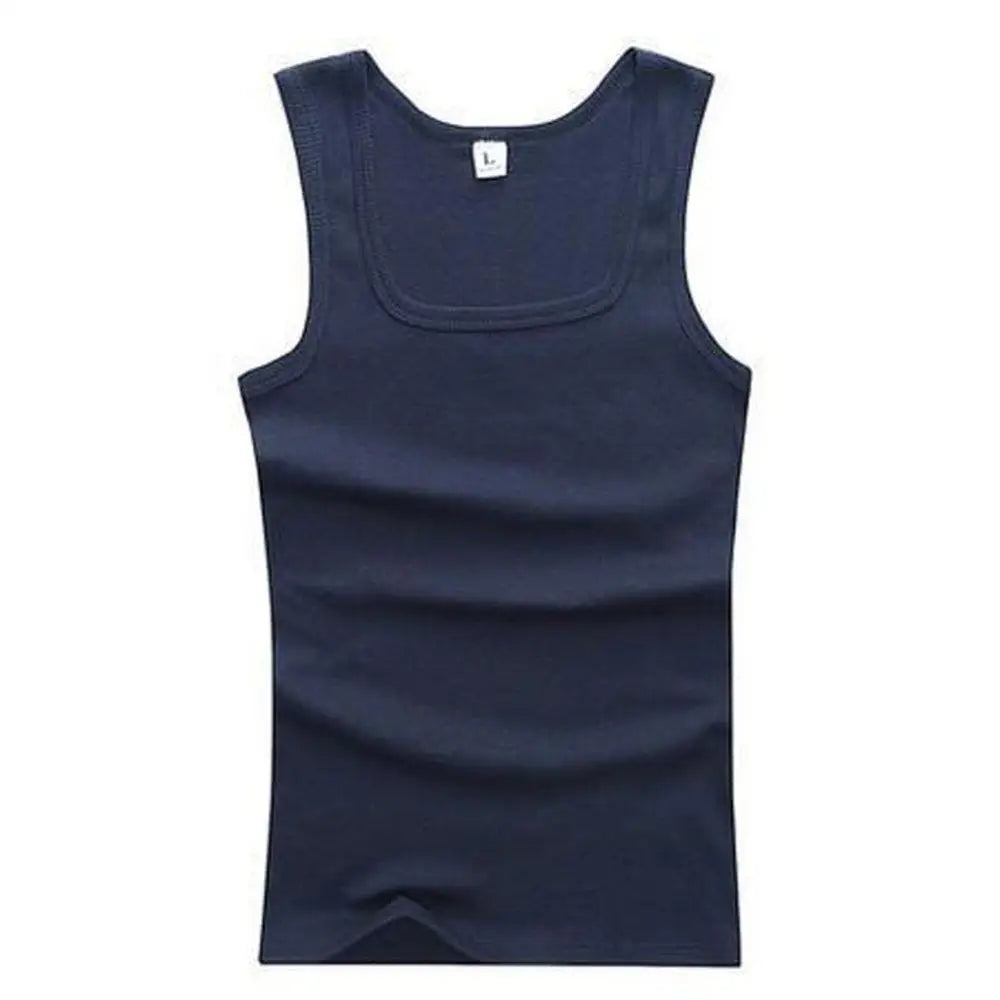 Men’s Sleeveless Cotton Fitness Tank Top – Breathable Summer Gym Vest