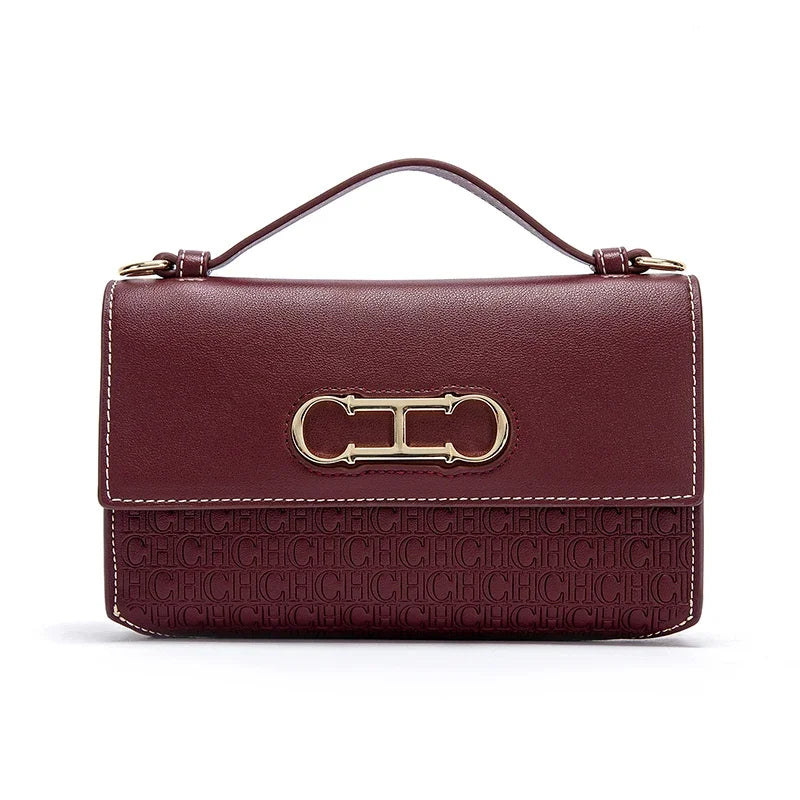CH Letter Print Crossbody Bag – Elegant Compact Women’s Satchel Handbag