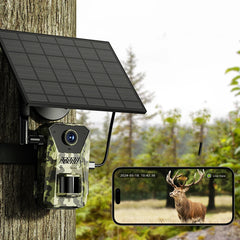 4G Solar Powered Infrared Outdoor Trail Camera – Waterproof Night Vision Wildlife Cam
